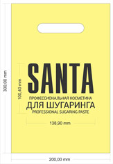Пакеты с вырубной ручкой типа «банан» с нанесением логотипа